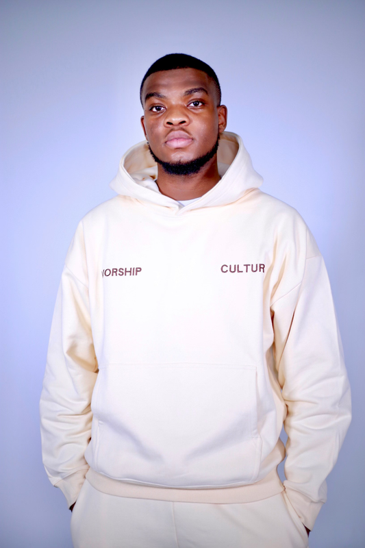 "For the Love of God" Oversized Hoodie - Cream