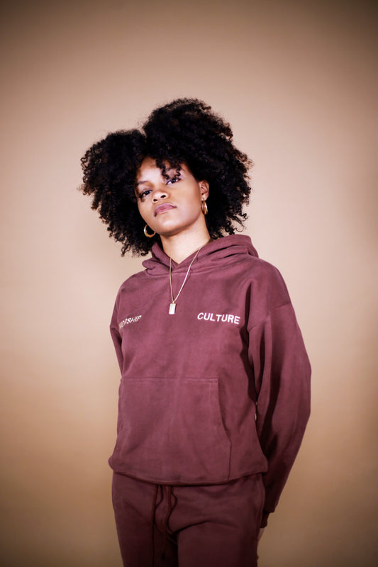 “For the Love of God” Oversized Hoodie - Brown